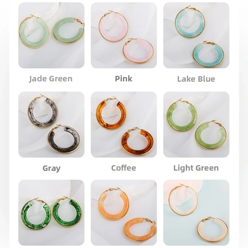 Amber Swirl Hoops